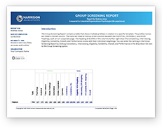 Group Screening Sample